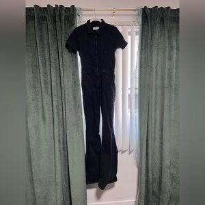 We The Free Charcoal Denim Jumpsuit